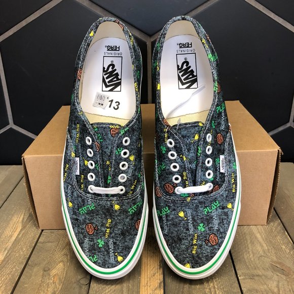 New W/O Box! Mens Vans Authentic LX OG x Fergadelic Acid Wash Low Top Size 13 - Picture 3 of 6